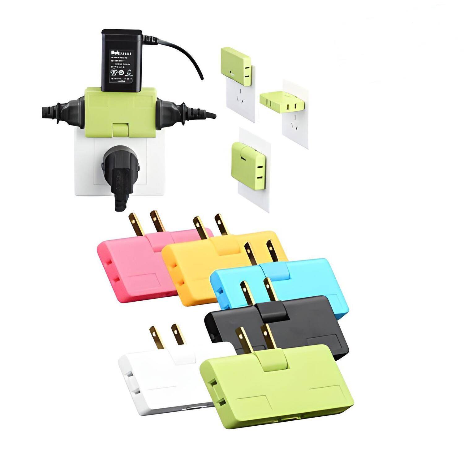 ADAPTADOR ENCHUFE 3 EN 1 TRIPLE GIRATORIO 180 GRADOS