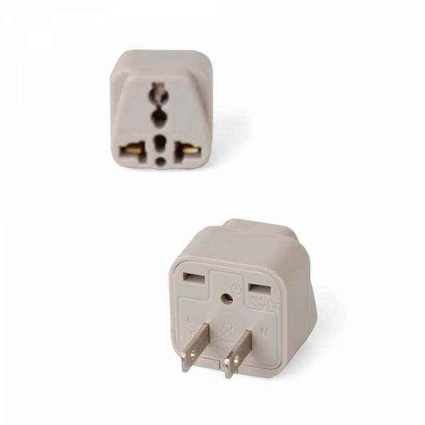 ADAPTADOR UNIVERSAL PLANO 10A 250V POLITILENO