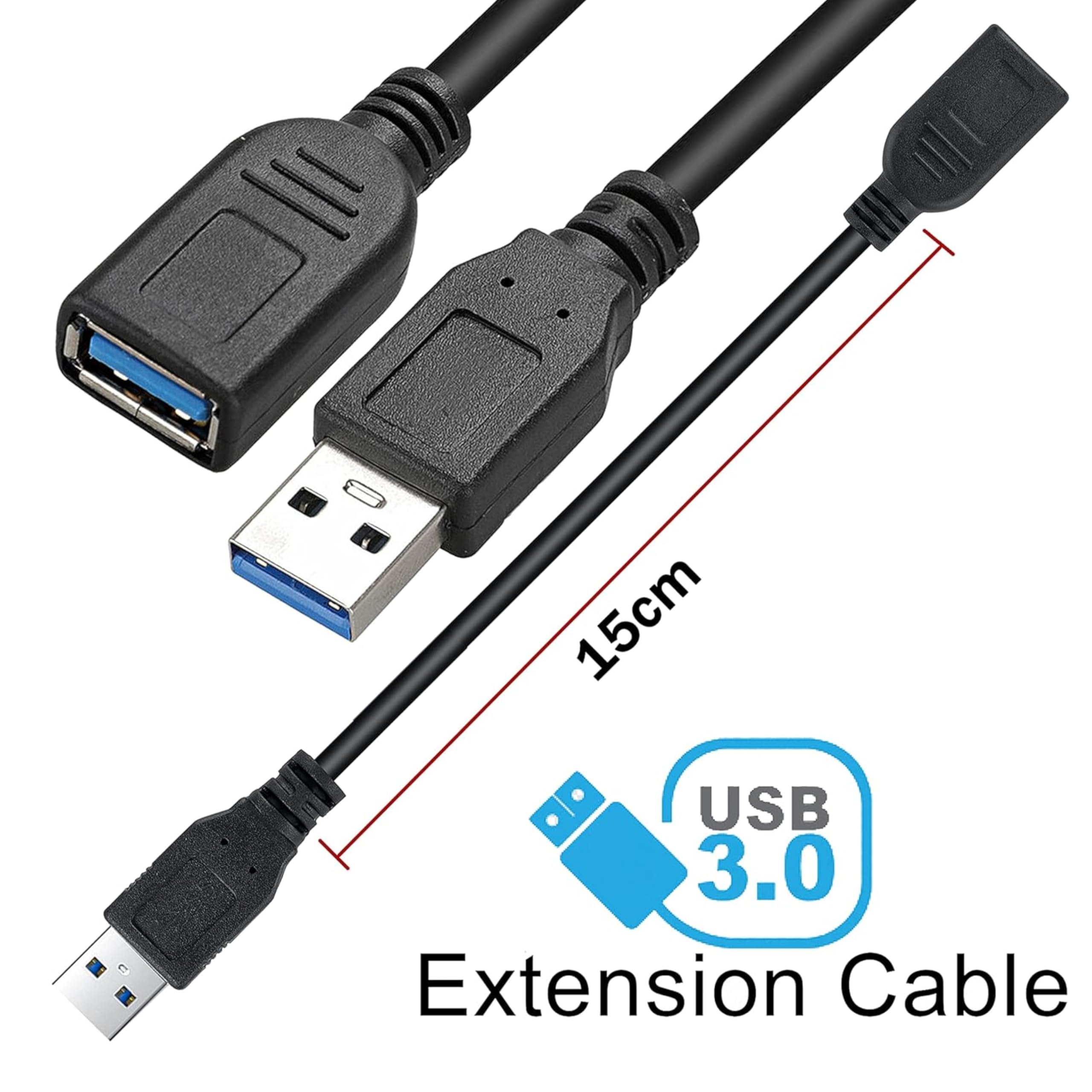 CABLE USB-3.0 MACHO A USB-3.0 HEMBRA DE 1,5MTS