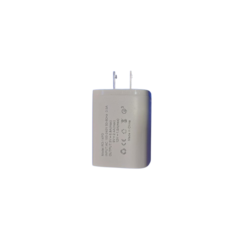 DADO CARGADOR USB DE 6.8A TIPO C-USB 75W  COLOR BLANCO