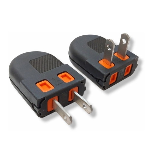 ENCHUFE PLANO 15A REVERSIBLE GRIS/NARANJA  125/250V