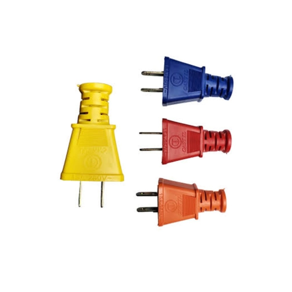 ENCHUFE PLANO TROPICAL DE 15A  COLORES DIVERSOS PACK X2