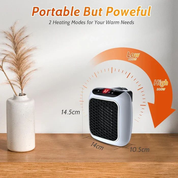 ESTUFA DE PARED 800W CONTROL REMOTO CON ENCHUFE