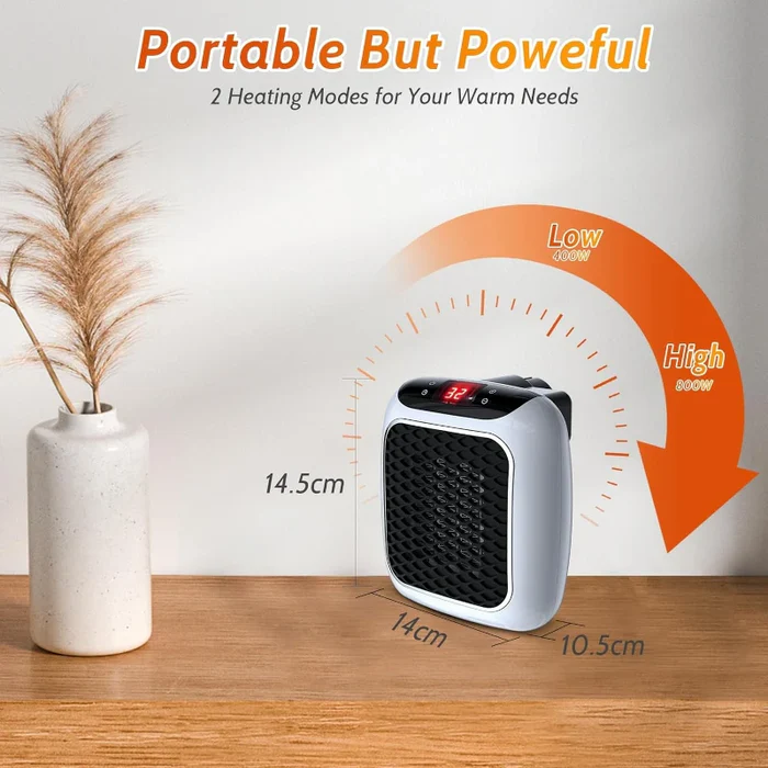 ESTUFA DE PARED 800W CONTROL REMOTO CON ENCHUFE