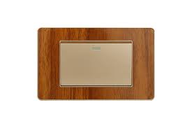 INTERRUPTOR SIMPLE TECLON ANCHON ACABADO EN MADERA 10A-250V