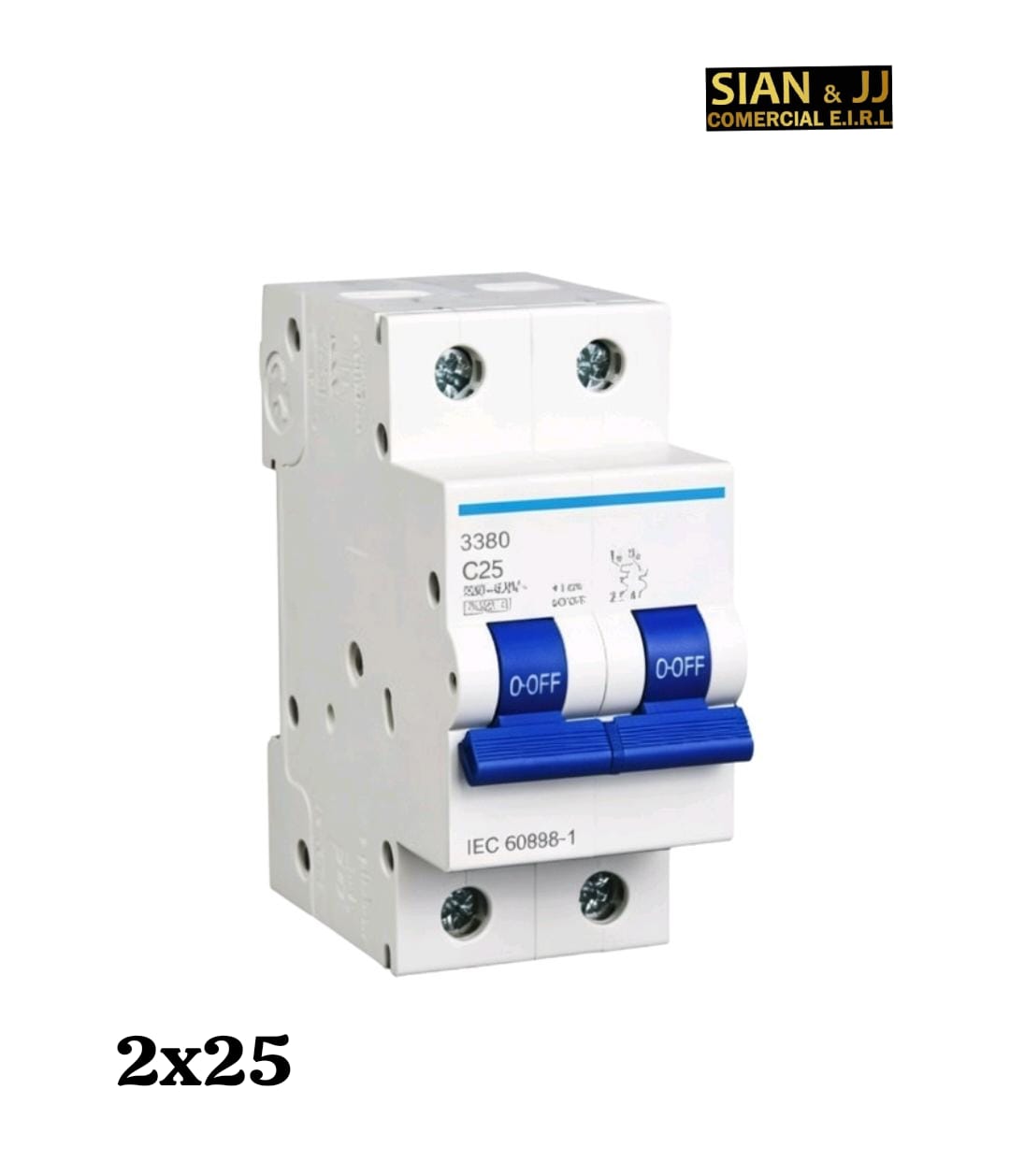 INTERRUPTOR TERMOMAGNETICO  2X25AMP 220V /415V MARCA CELUX