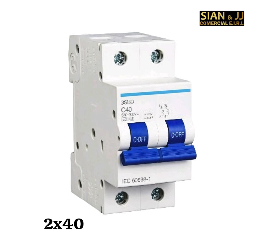 INTERRUPTOR TERMOMAGNETICO  2X40AMP 220V /415V MARCA CELUX
