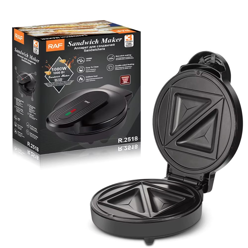Maquina RAF Electrica para Sandwichera Waflera Antiadherente 1000W RAF