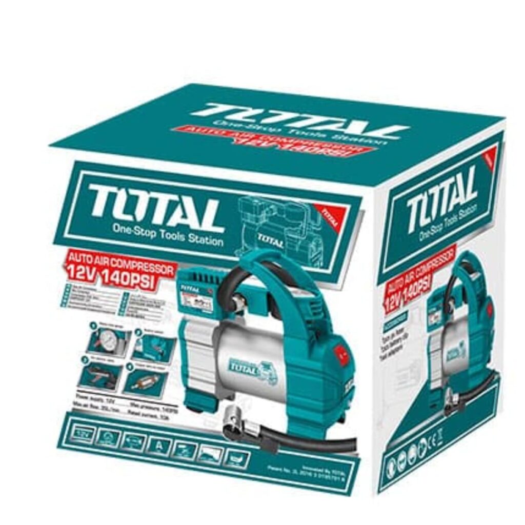 MINICOMPRESORA  DC12V 140PSI 35L  DUAL CARGA (BATERIA Y CIGARRERA) TOTAL