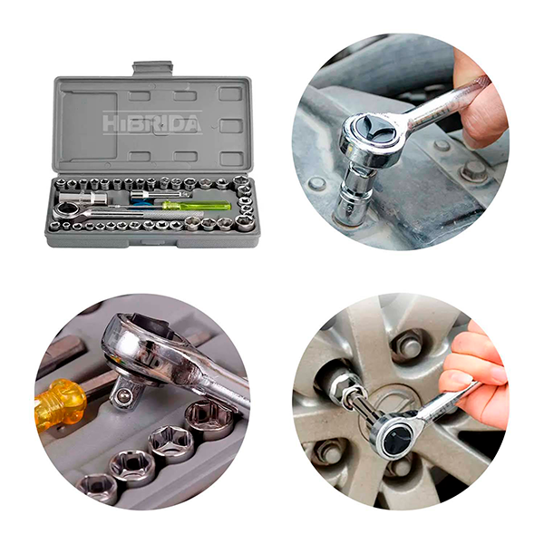 SET DE DADOS DE HERRAMIENTAS X 40 PIEZAS GRANDE