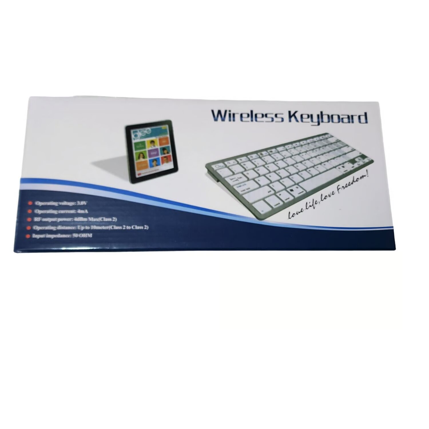TECLADO BLUETOOTH INALAMBRICO COLOR BLANCO/PLATEADO