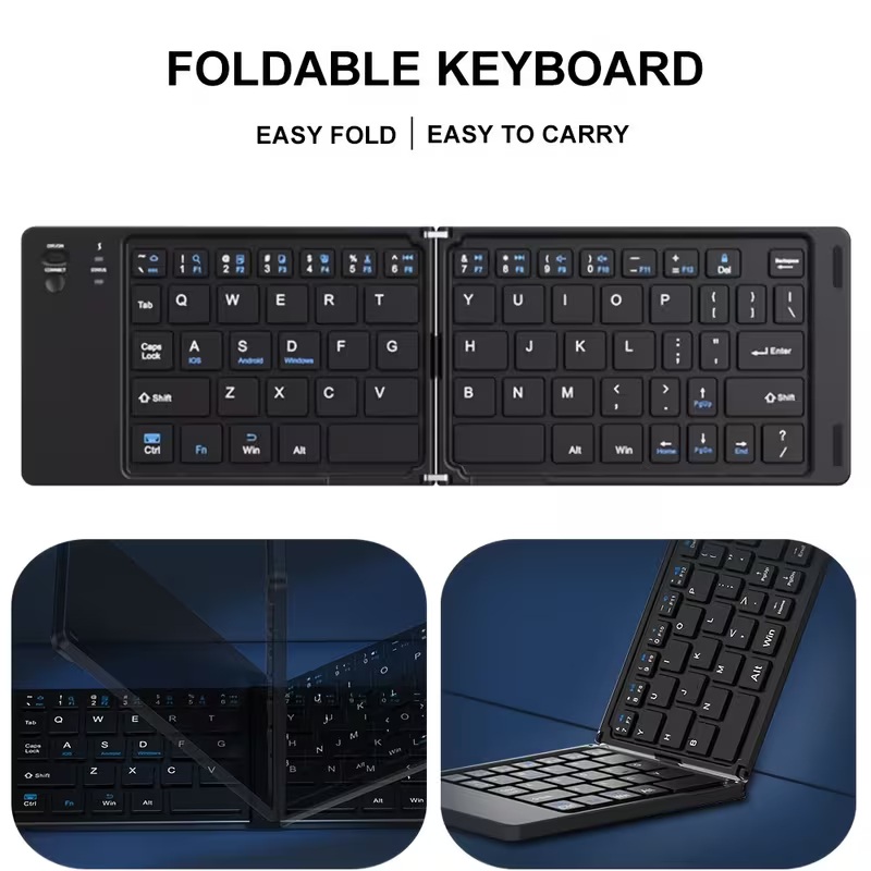 TECLADO INALAMBRICO PLEGABLE ULTRA DELGADO -RECARGABLE