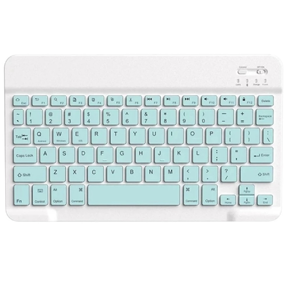 TECLADO MOUSE SUPER DELGADO CELESTE INALAMBRICOS
