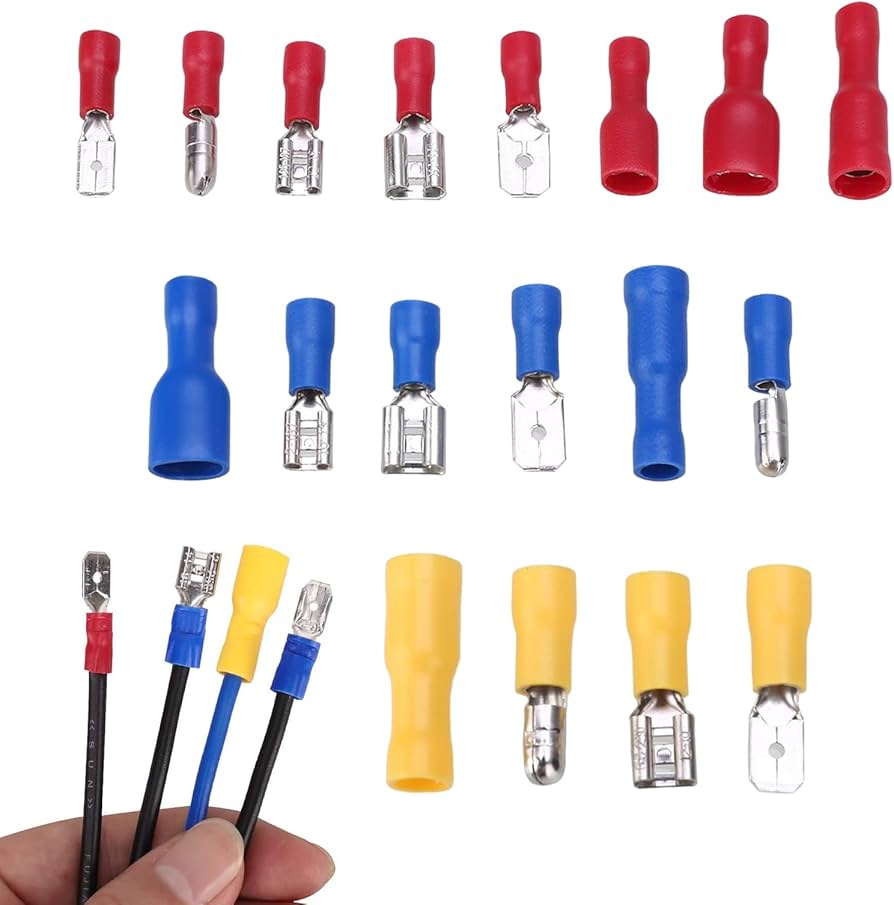 TERMINALES DE CABLE  KIT DE 11  MODELOS  EN CAJA ORGANIZADORA (111 piezas)