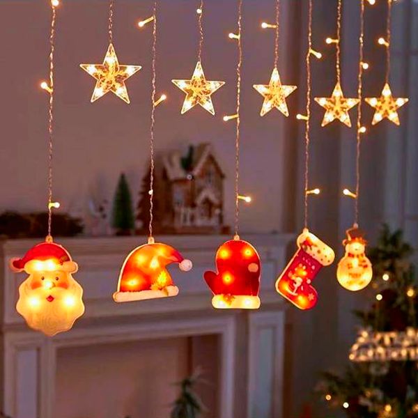 TIRAS DE LUZ GORRAS DE PAPA NOEL