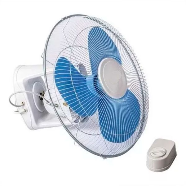 VENTILADOR DE PARED 16" CON CONTROL Y PITAS CELESTE