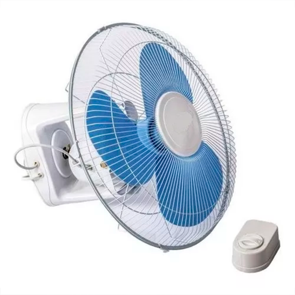 VENTILADOR DE PARED 16" CON CONTROL Y PITAS CELESTE