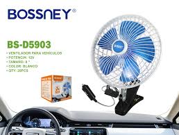 VENTILADOR PARA CARRO  12 V  8 PULGADAS  5 ASPAS